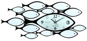 Metal Fish Wall Clock