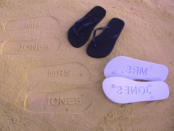 flip flops mr and mrs jones