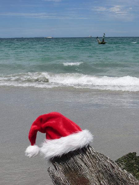 Christmas Hat on the beach