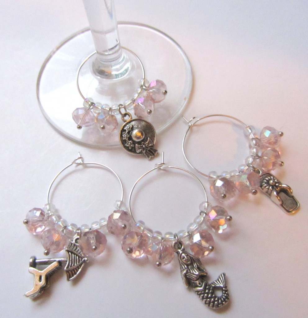 Day At The Beach Wine Charms