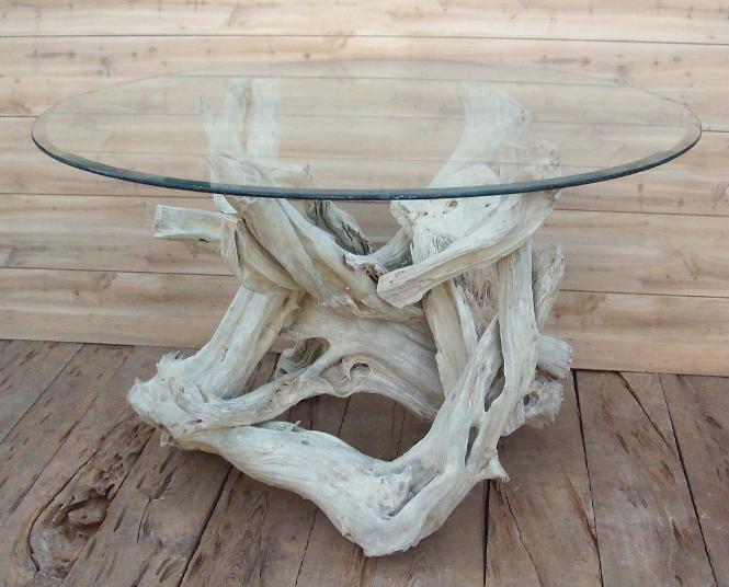Driftwood Glass Table 6