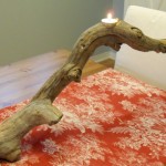 Driftwood Log Candle Holder