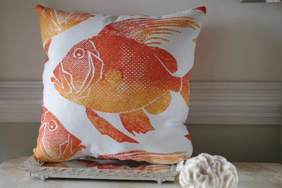 Orange Fish Pillow